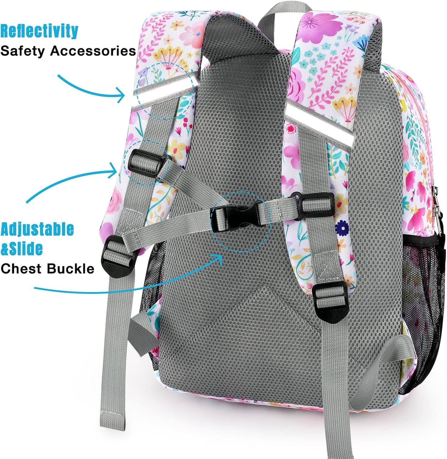 STEAMEDBUN Toddler Backpack for Boys 2-4,Flower Preschool Backpack for Baby Daycare,Mini