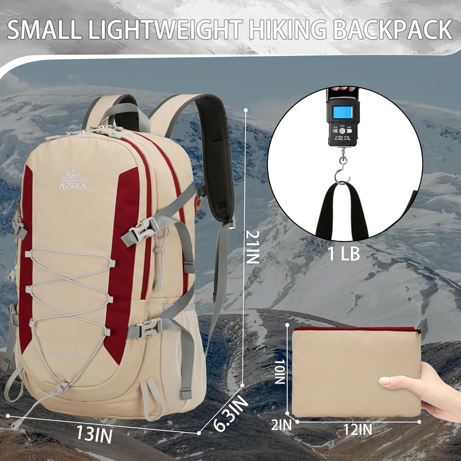 Packable Hiking Backpack 30L Foldable Travel Backpack Lightweight Hiking Dayback for Trekking