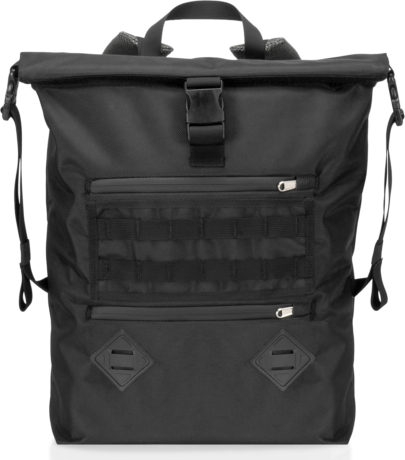 Xtreme Sight Line ~ AQUA RT~S Water-Proof Faraday Backpack ~ Sleek, Compact, Blocks RF and EMF ~ Stone ~ Dimensions: (roll-top closed): 17" tall by 13.5" wide by 4.5" deep