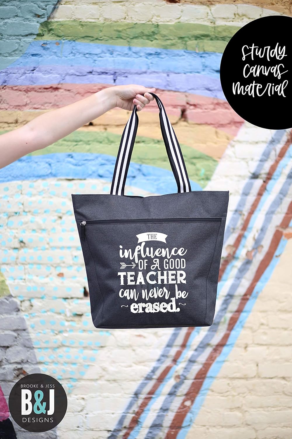 Brooke & Jess Designs Teacher Tote Bag for Work - Teacher Handbag Gifts for Women, Teacher Bag Best Teacher Appreciation Gift