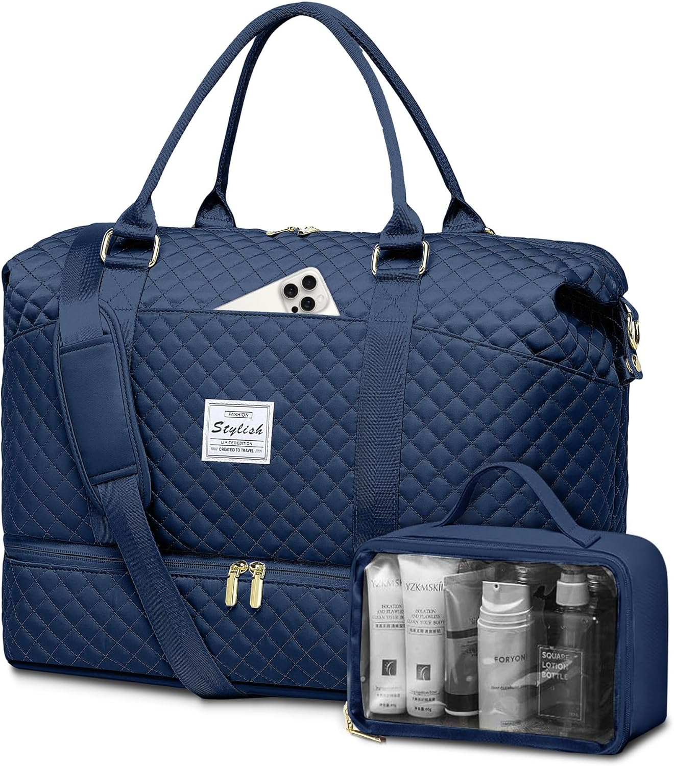 Weekender Bags for Women Duffle Bag - Travel Duffel Bag with Shoe Compartmen Carry on Overnight Bag
