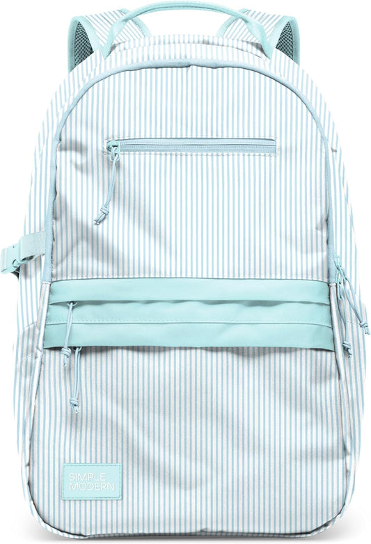 Simple Modern Ellis Backpack for School | Medium 20L Elementary Middle and High School Bookbag for Kids and Teens | Girls and Boys | Seaside Stripes
