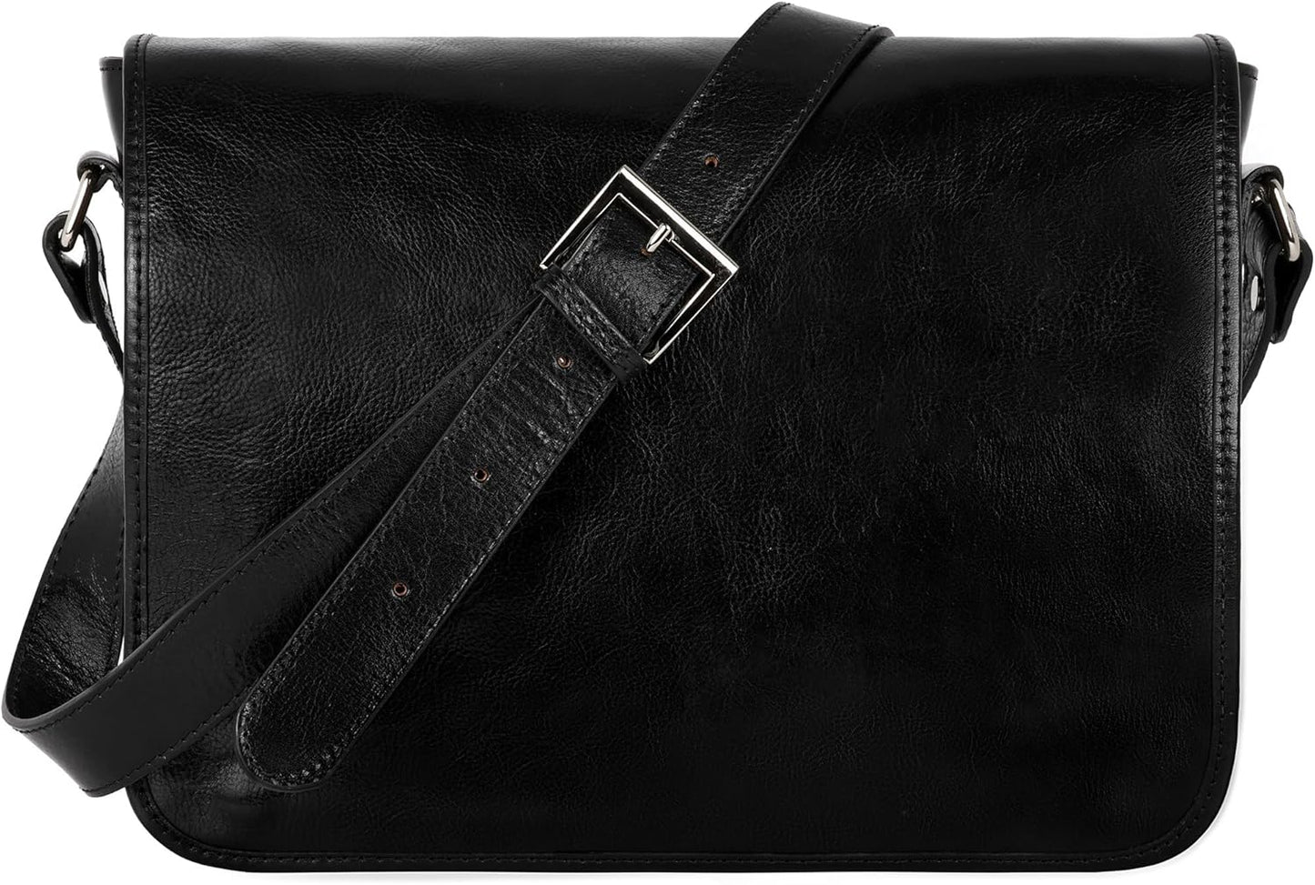 Time Resistance Leather Messenger Bag for Men, Handmade Crossbody Bag, Shoulder Bag Made in Italy