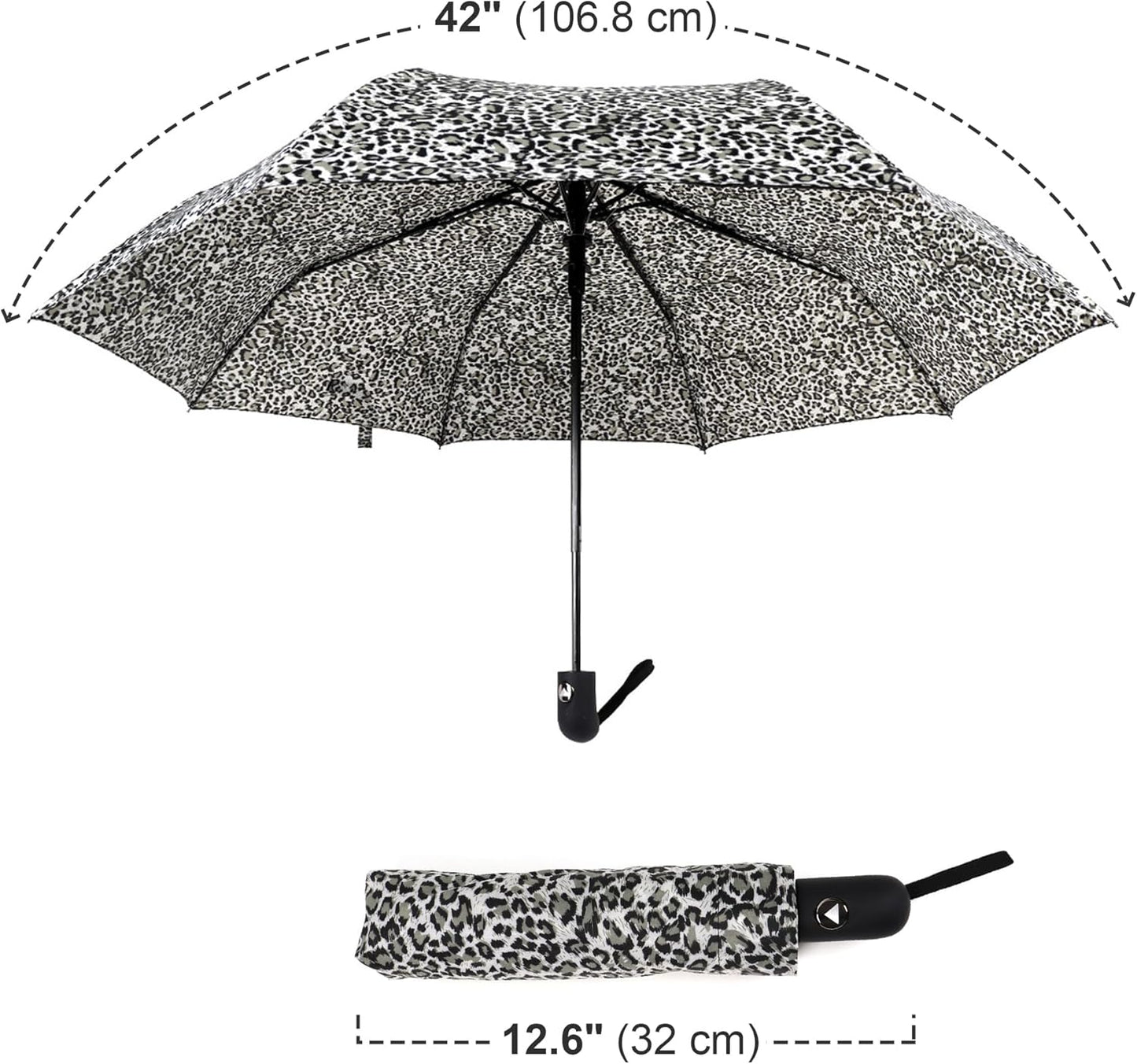 Nollia Windproof Automatic Travel Umbrella, Compact Portable with Reinforced Ribs for Sun & Rain