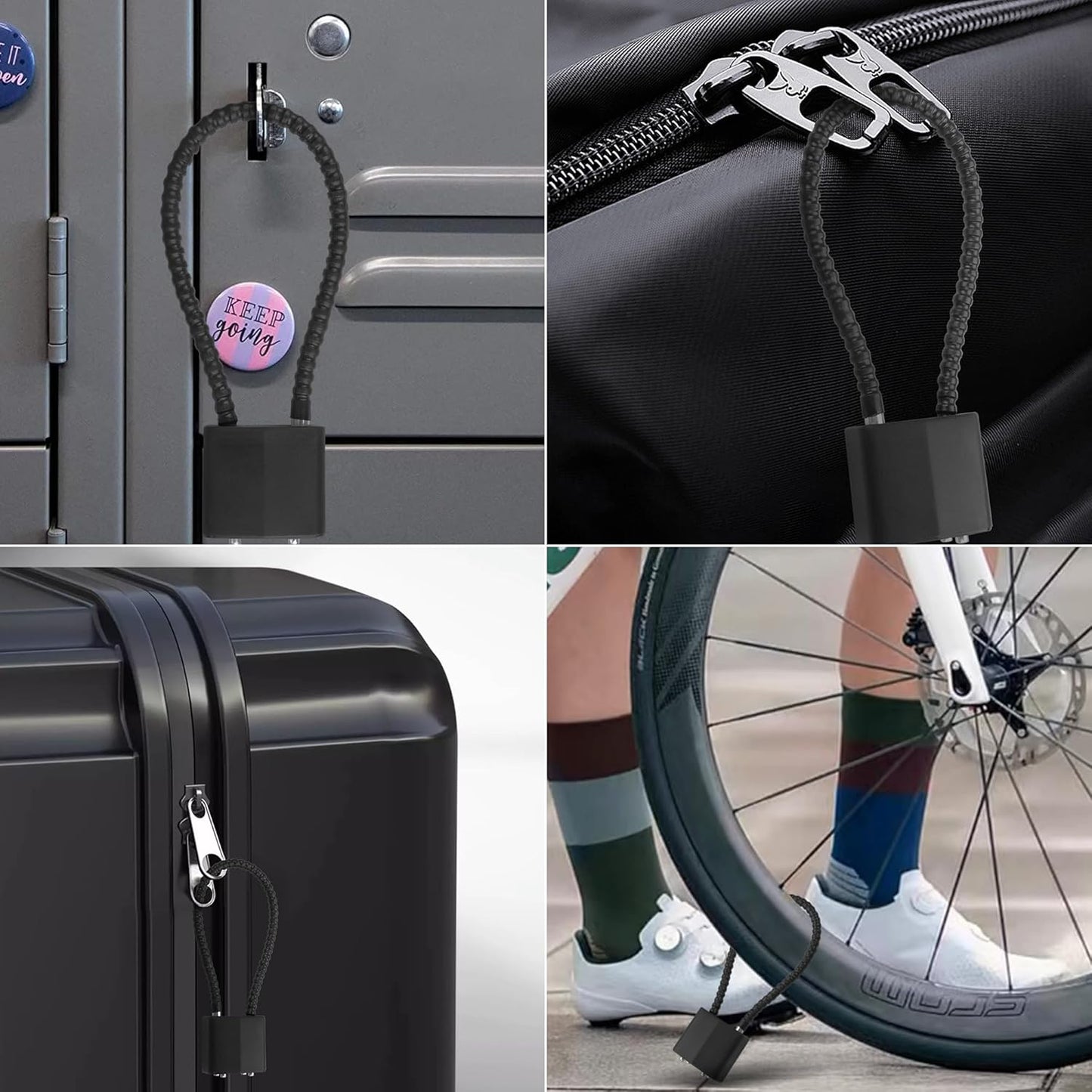 YAODHADO Luggage Locks with Keys,Locker Lock Small Luggage Padlocks for Travel Suitcase Locks Padlock Apply to Locker Lock,Gym Locker (2PCS) (Black)