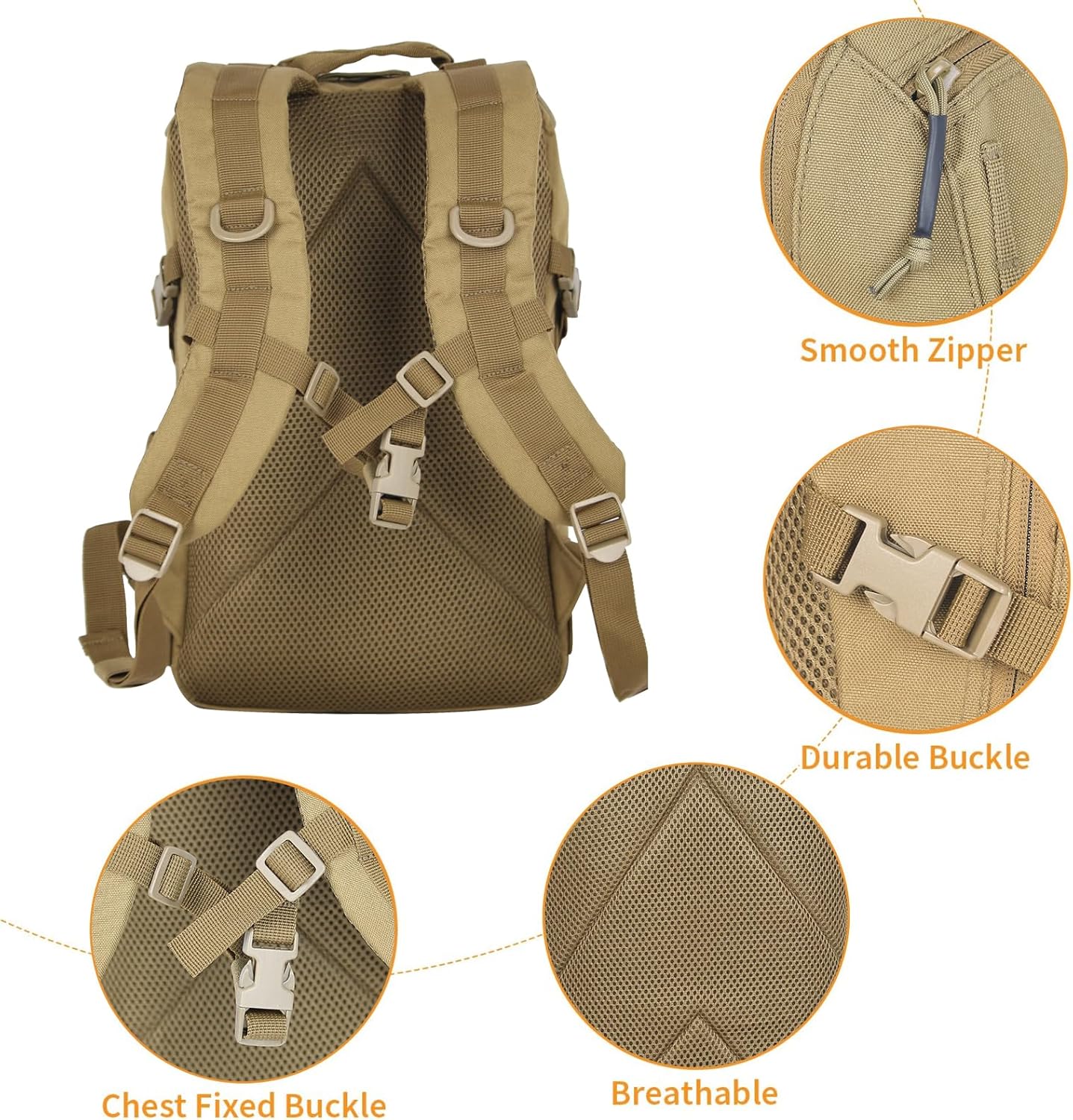 Small Tactical Backpack Military Daypack 12L Molle Bag Rucksack Army Daypack for