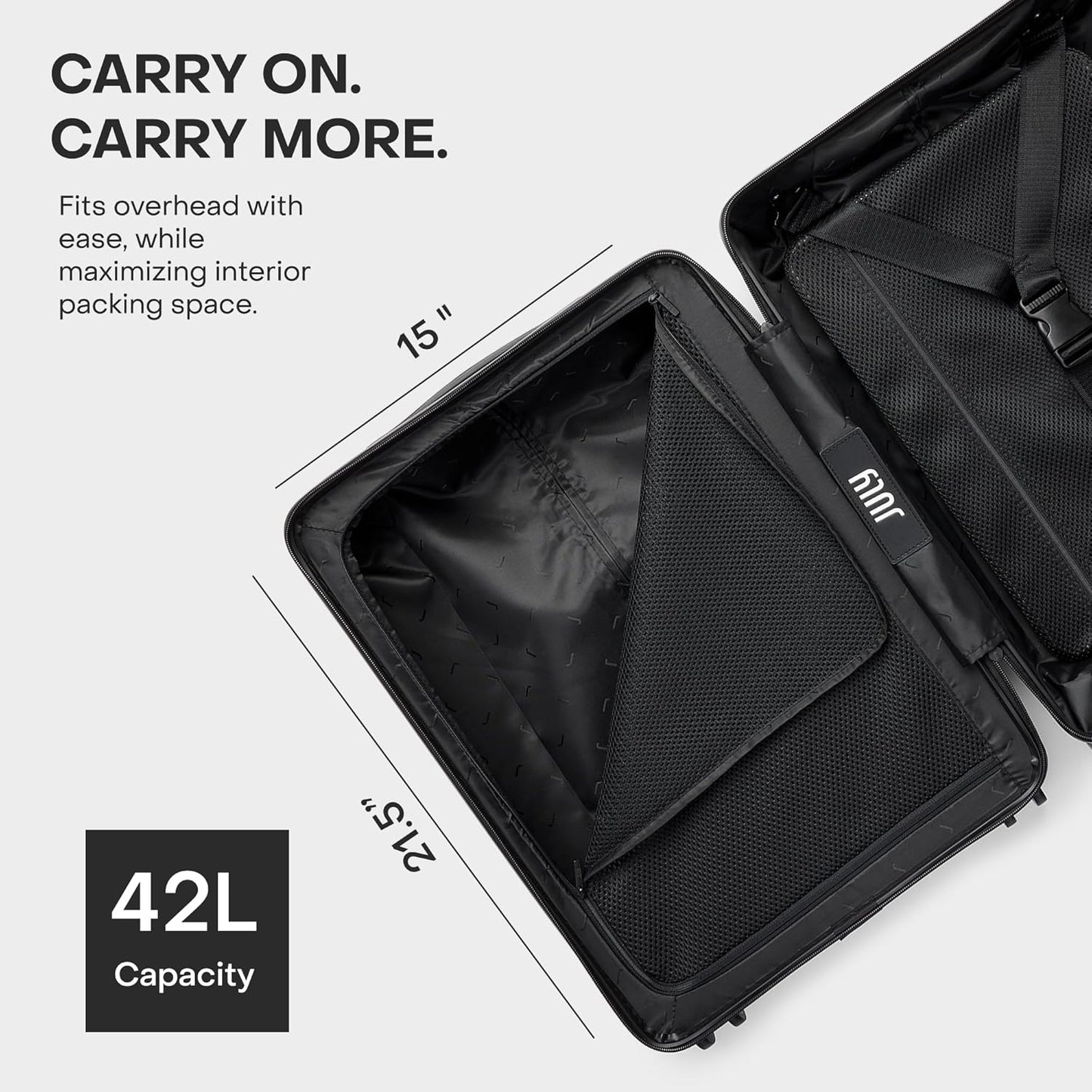 Carry On Pro - 20" Hardshell with Front Pocket, Airline Approved Carry On Luggage with Wheels, TSA Lock Rolling Suitcase, Silent Spinner Wheels, USB Ports & Ejectable Battery - Clay