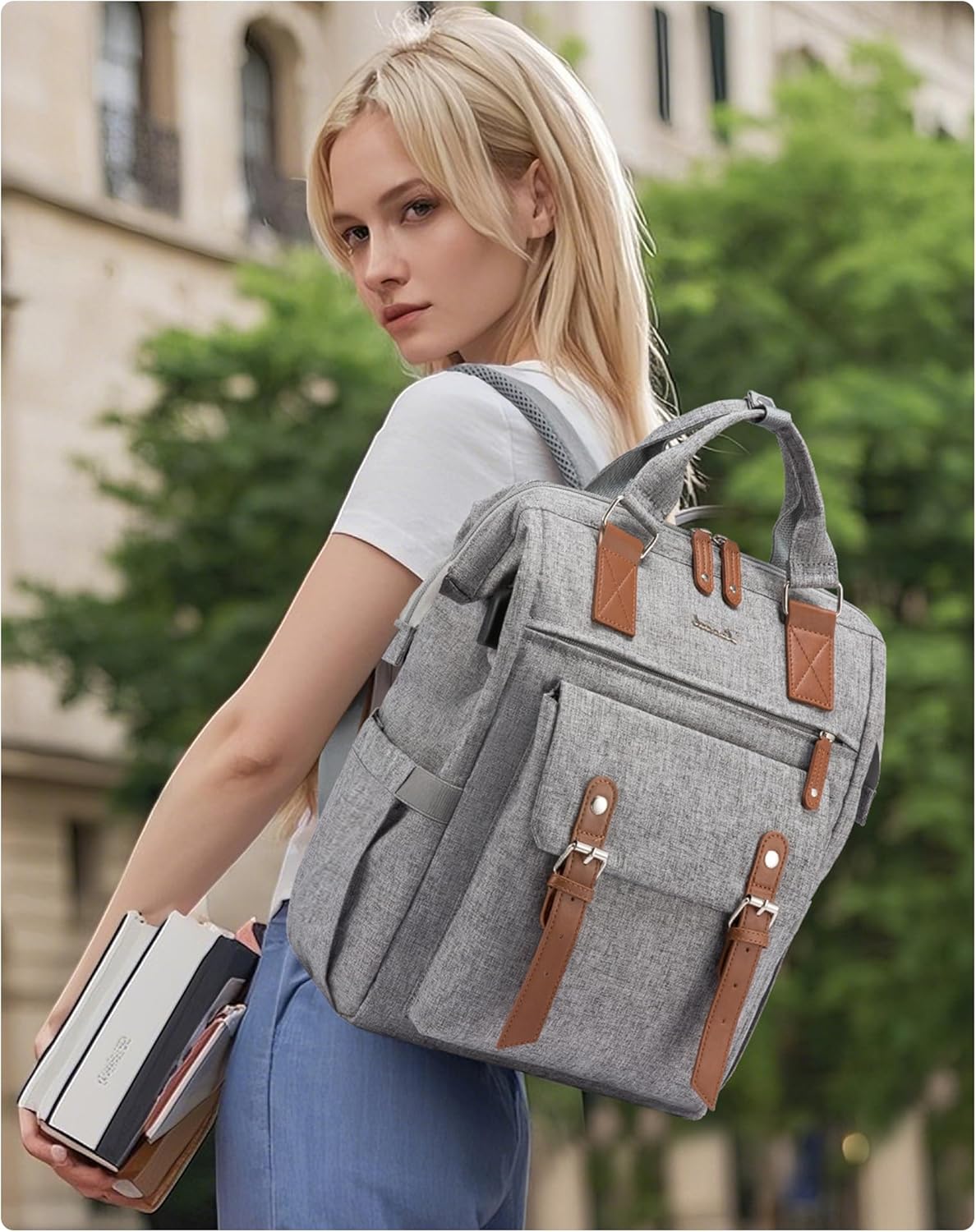 LOVEVOOK Laptop Backpack for Women Work Travel Teacher Commuter Backpack Business Computer Bag
