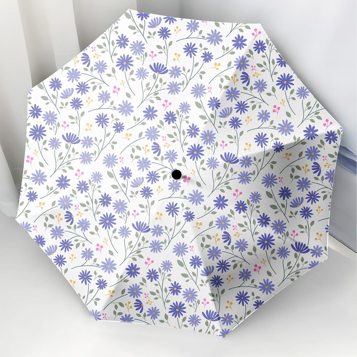 Small Travel Folding Umbrella for Girl, Portable, UV, SunShade, Compact, Automatic, Rain & Wind