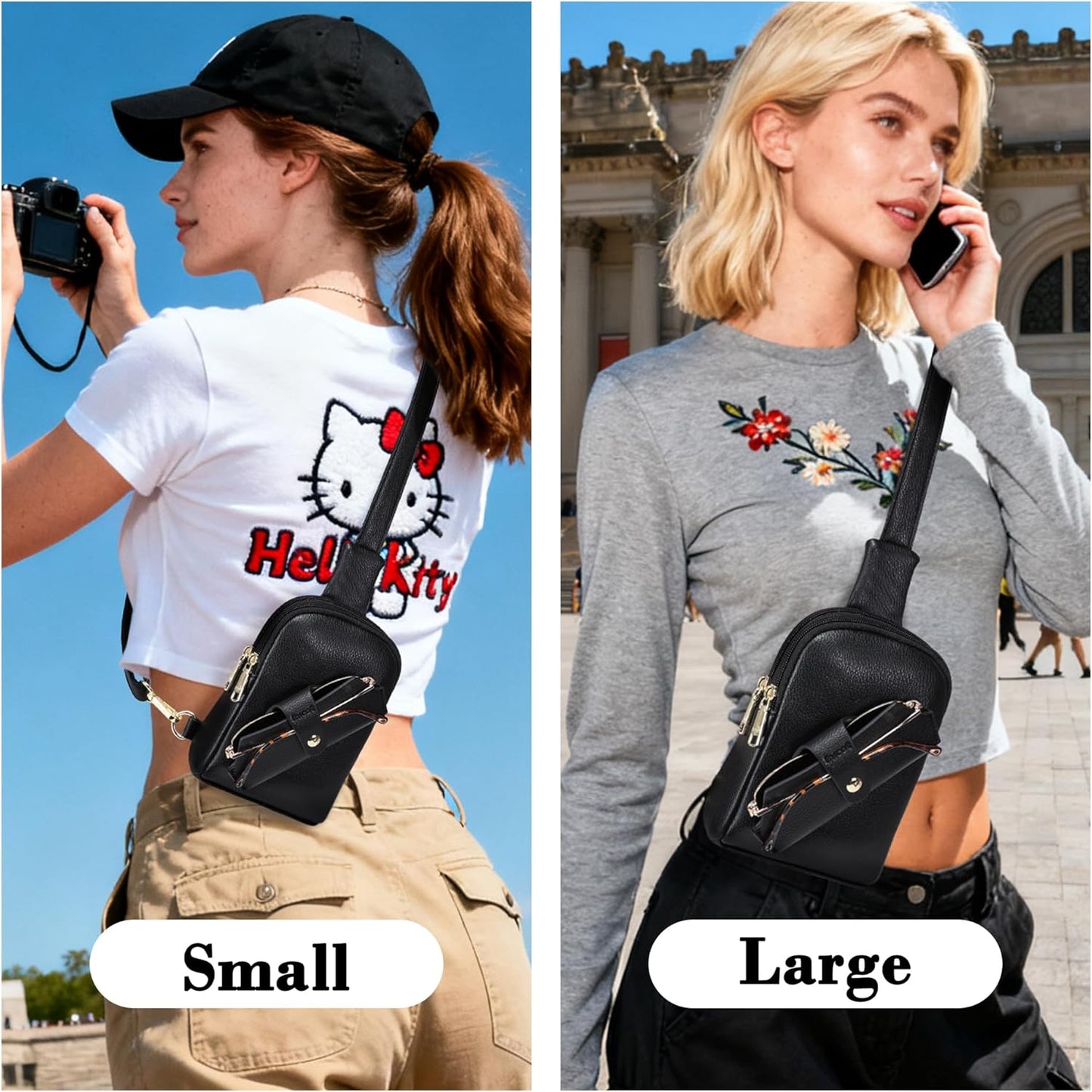 INICAT Travel Small Sling Bag Faux Leather Crossbody Bags Women Cross Body Bag Purses for Woman
