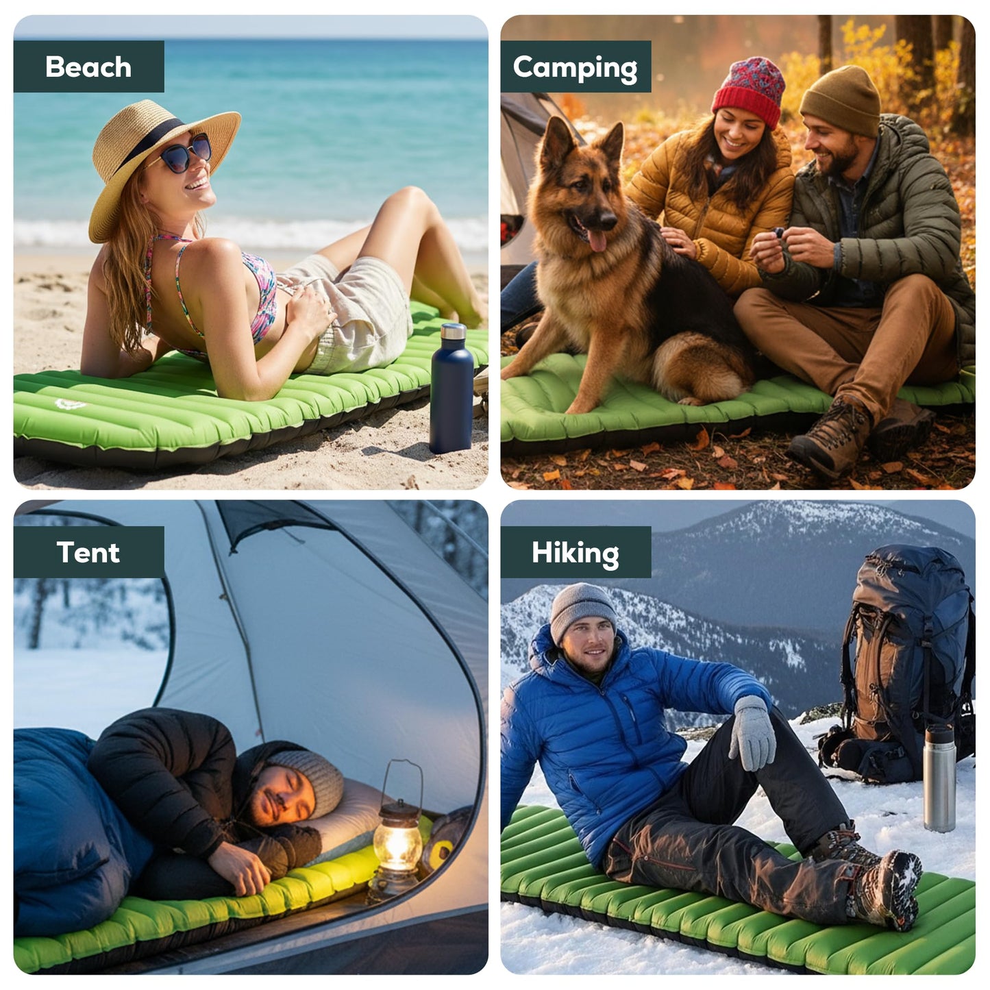 Gear Doctors® ApolloAir 5.2 R-Value [17oz] Ultralight Insulated Inflatable Camping Sleeping Pad