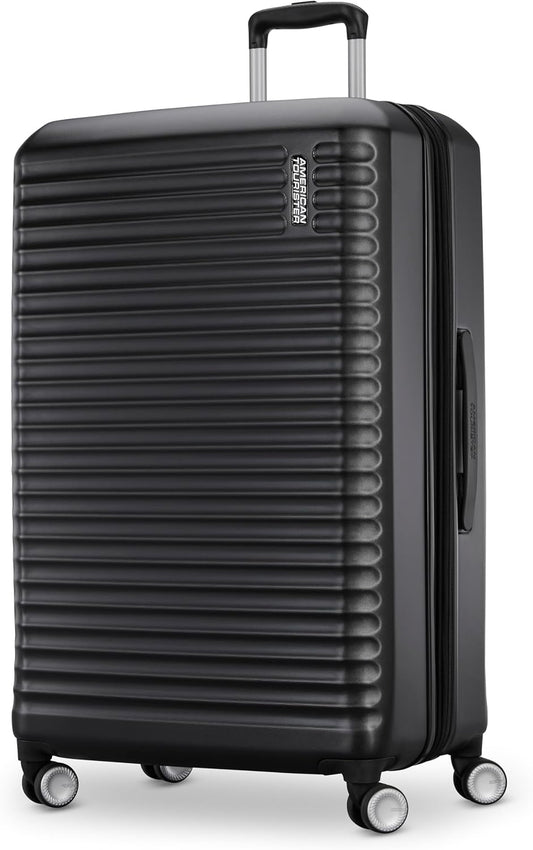 American Tourister Stratum 3.0 Large 28-Inch Spinner, Airline Approved, Durable Hardside Luggage, Expands 1.5", RightHeight™ Adjustable Handle, Black