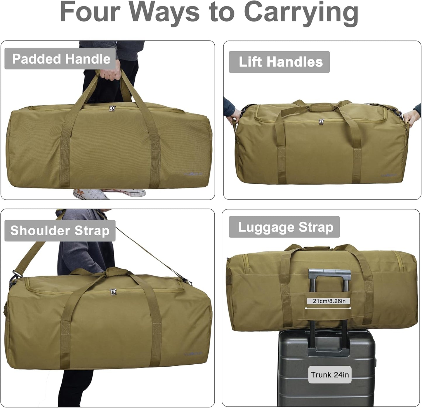 Large Duffle Bag for Travel, 100L Travel Duffel Bags for Men, 900D Polyester Water & Tear Resistant Extra Large Travel Bag Heavy Duty Moving Bags for Sport Camping Gear Holiday Christmas Decor Storage