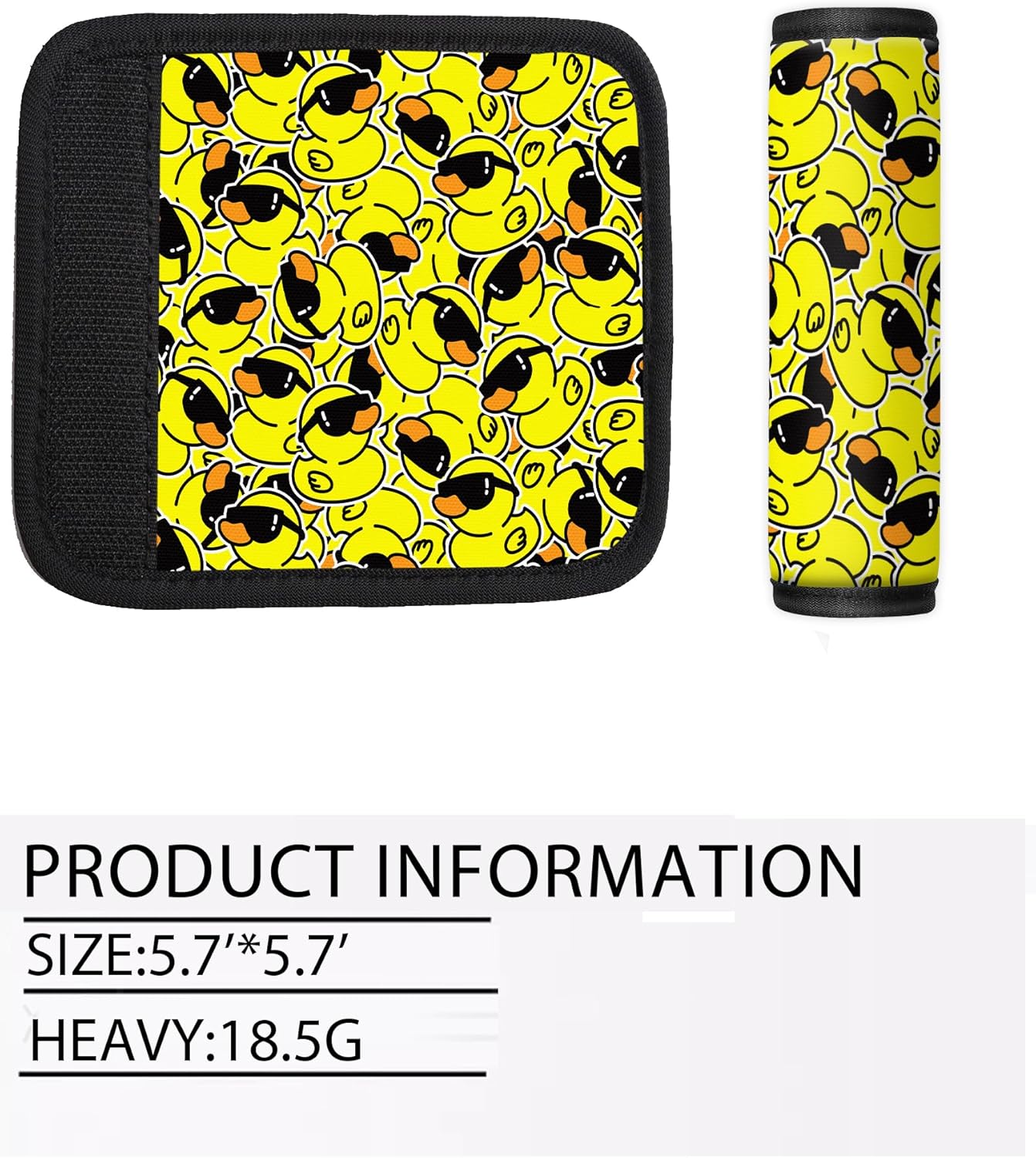 2 Pack Luggage Handle Wrap Travel Tags - Set of Luggage Tags for Suitcases, Identifiers, Marker, and Handle Covers - Cruise Accessories and Travel Gifts（Yellow Duck