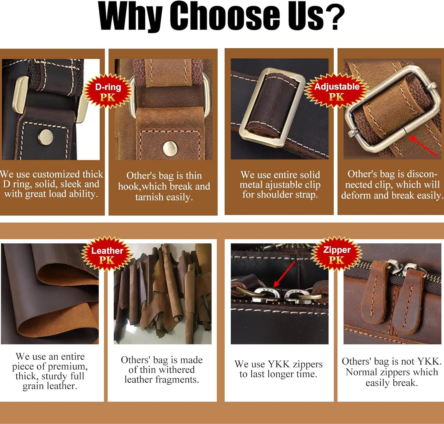 Masa Kawa Leather Messenger Bag Small Crossbody Shoulder Bag for Men Women Flap Over Man Purse Fits
