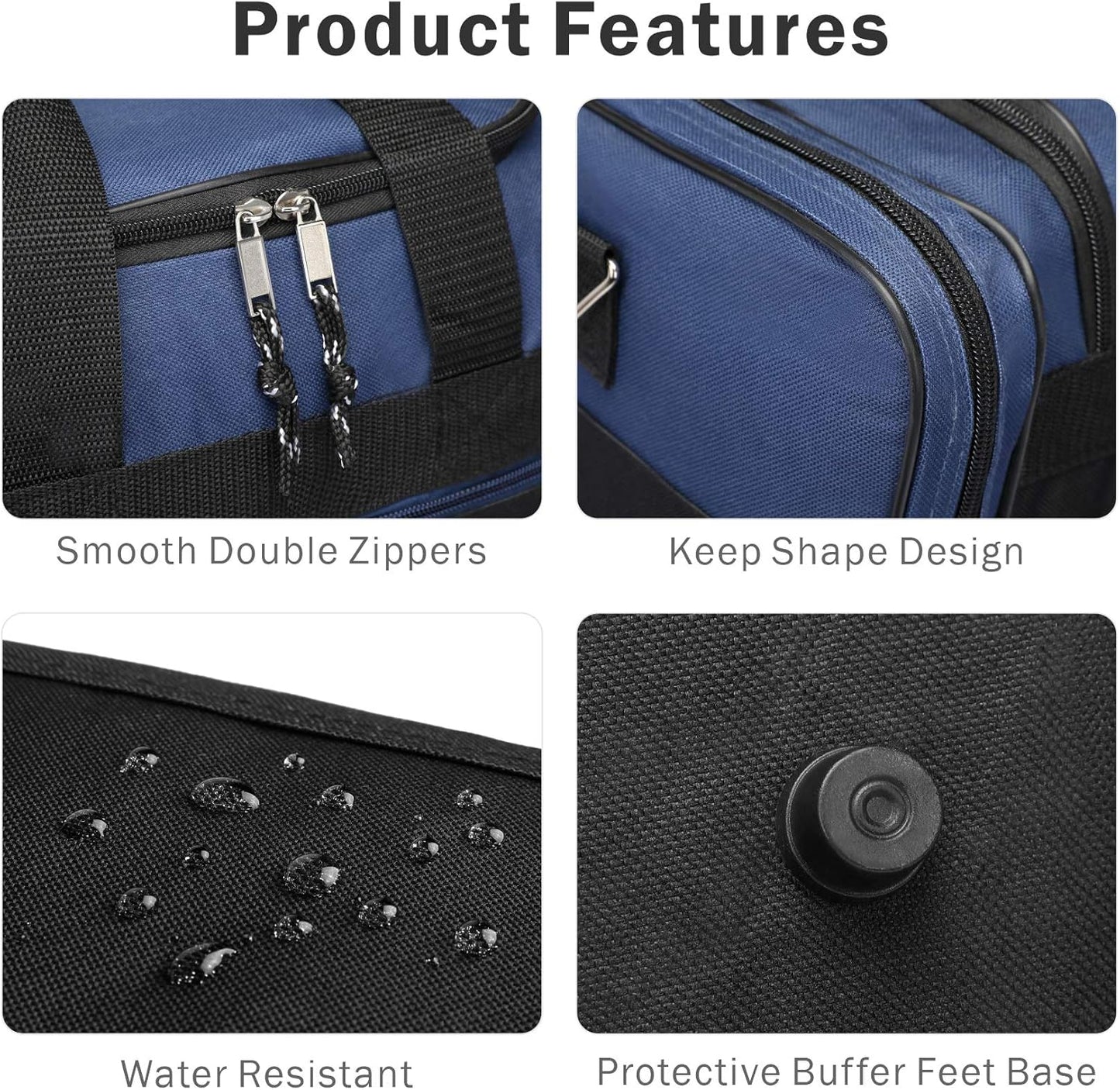 BuyAgain Duffle Bag, 17" Travel Carry On Sport Overnight Weekender Duffel Gym Bag with Adjustable Strap For Men Or Women