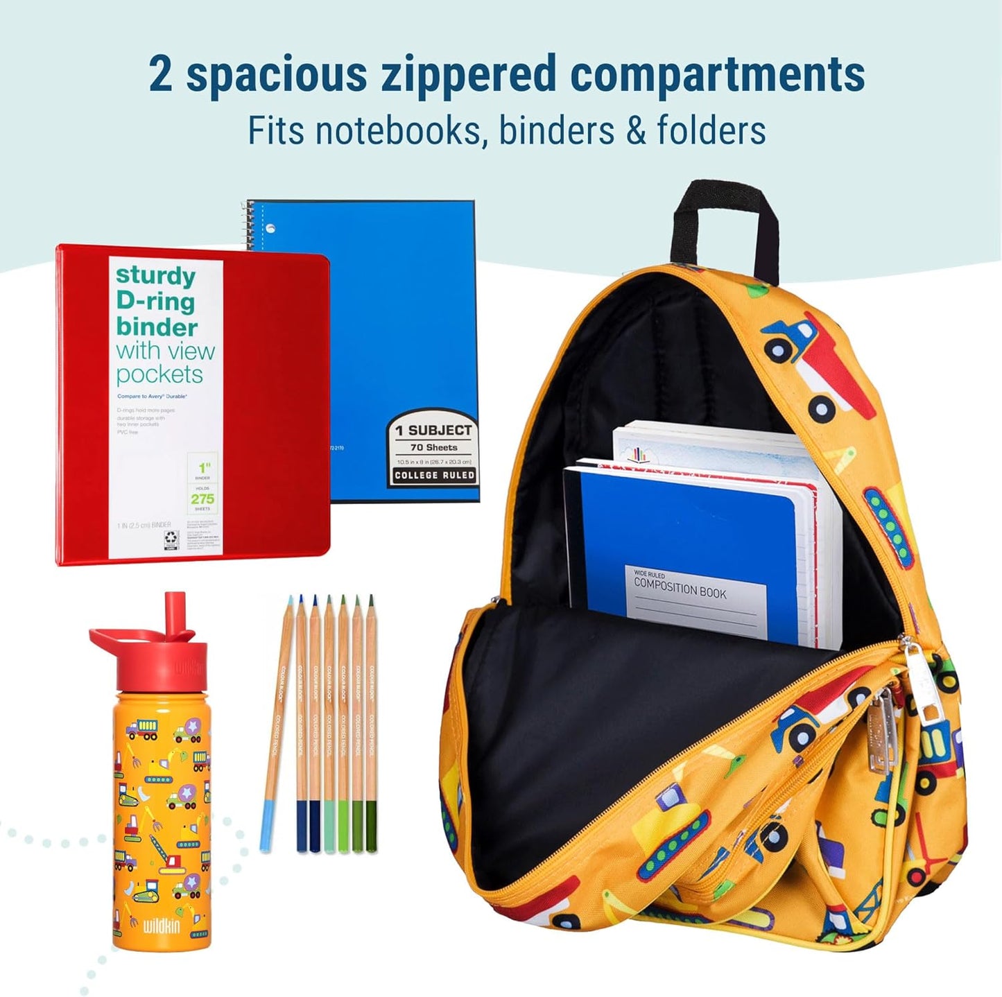 Wildkin 15-inch Kids Backpack – Durable, Padded, Adjustable for School & Travel - Under Construction