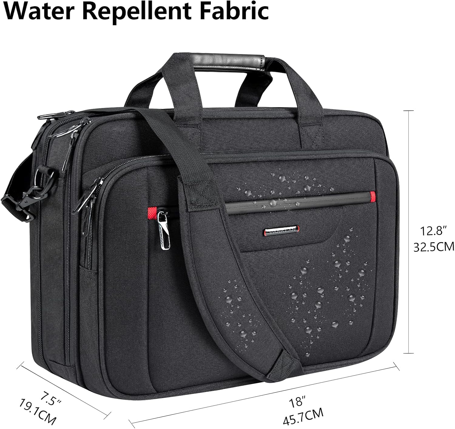 VANKEAN Laptop Briefcase Premium Laptop Case Fits Up to 17.3 Inch Business Shoulder Bag Laptop