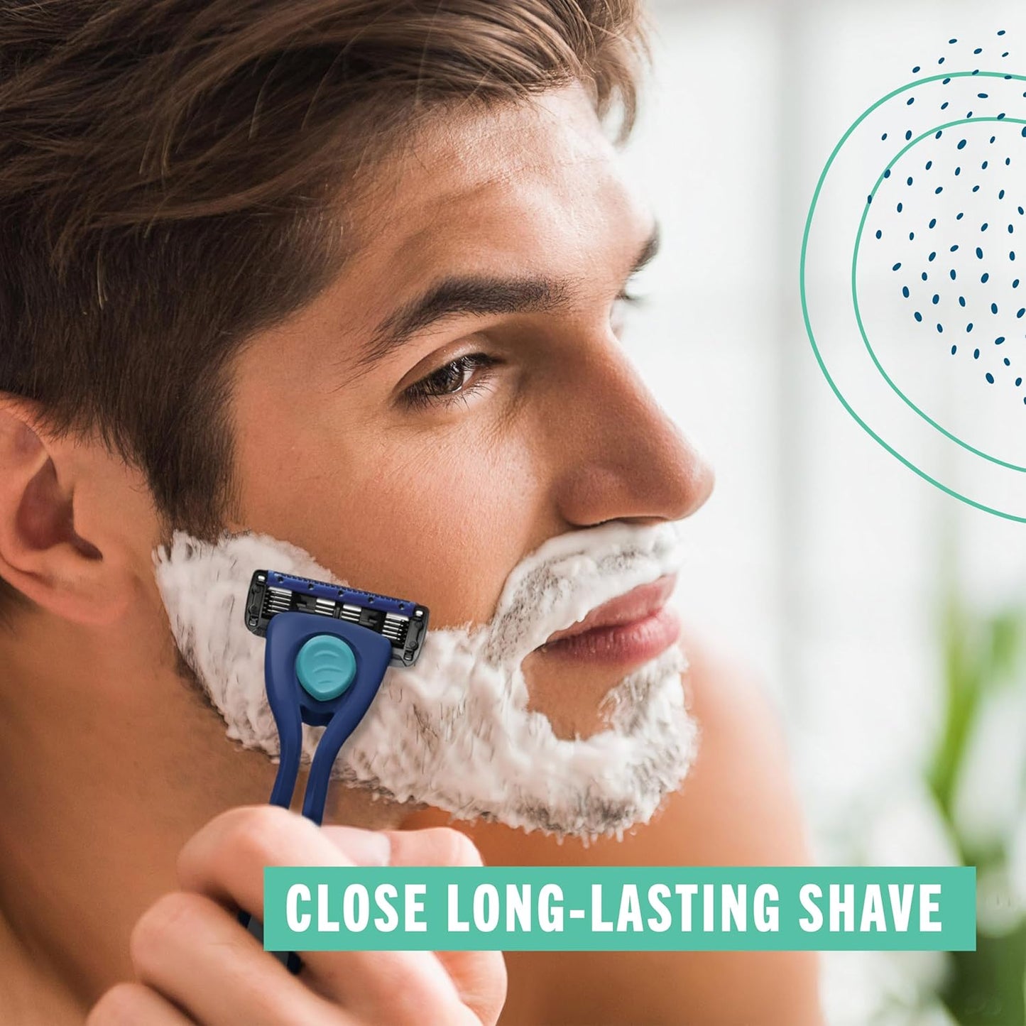 Preserve Shave 5 Five Blade Refillable Razor, Made from Recycled Materials, Coral Pink