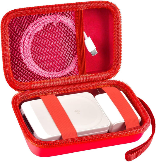 Case for Anker MagGo 3-in-1/MagGo UFO Charging Station,for Augnner for Iseyyox for Apple MagSafe Duo/for LISEN/for RTOPSMagSafe Wireless Charger Foldable Magnetic Charging Stand Storage Box-Red