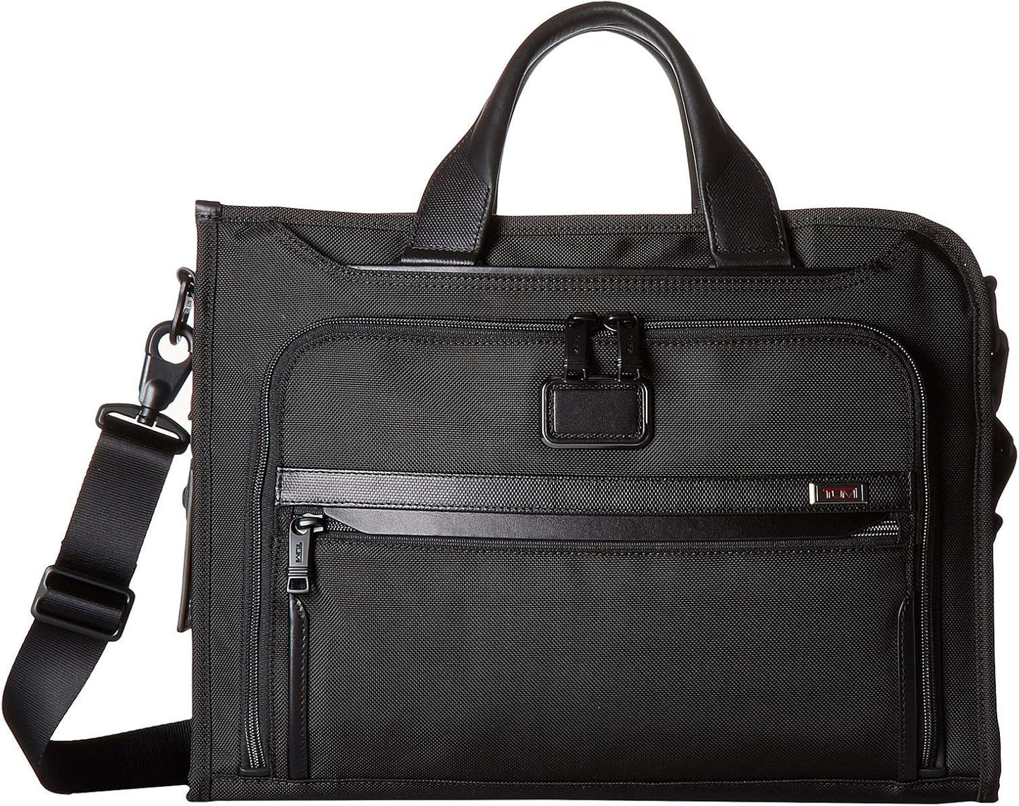 TUMI - Alpha Slim Deluxe Portfolio - Men's Compact Travel & Office Briefcase - Laptop and Tablet Bag - Black