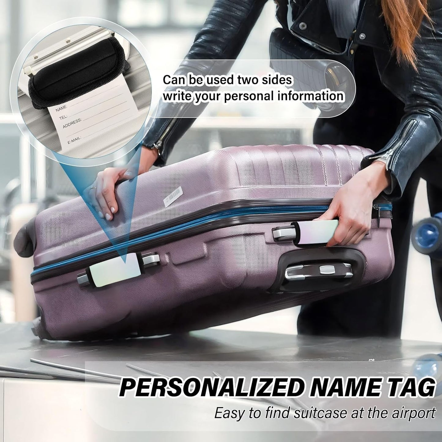 Light Gradient Green 2 Pack Luggage Handle Wraps Covers for Suitcase Identifiers Bag Tags Travel Accessories