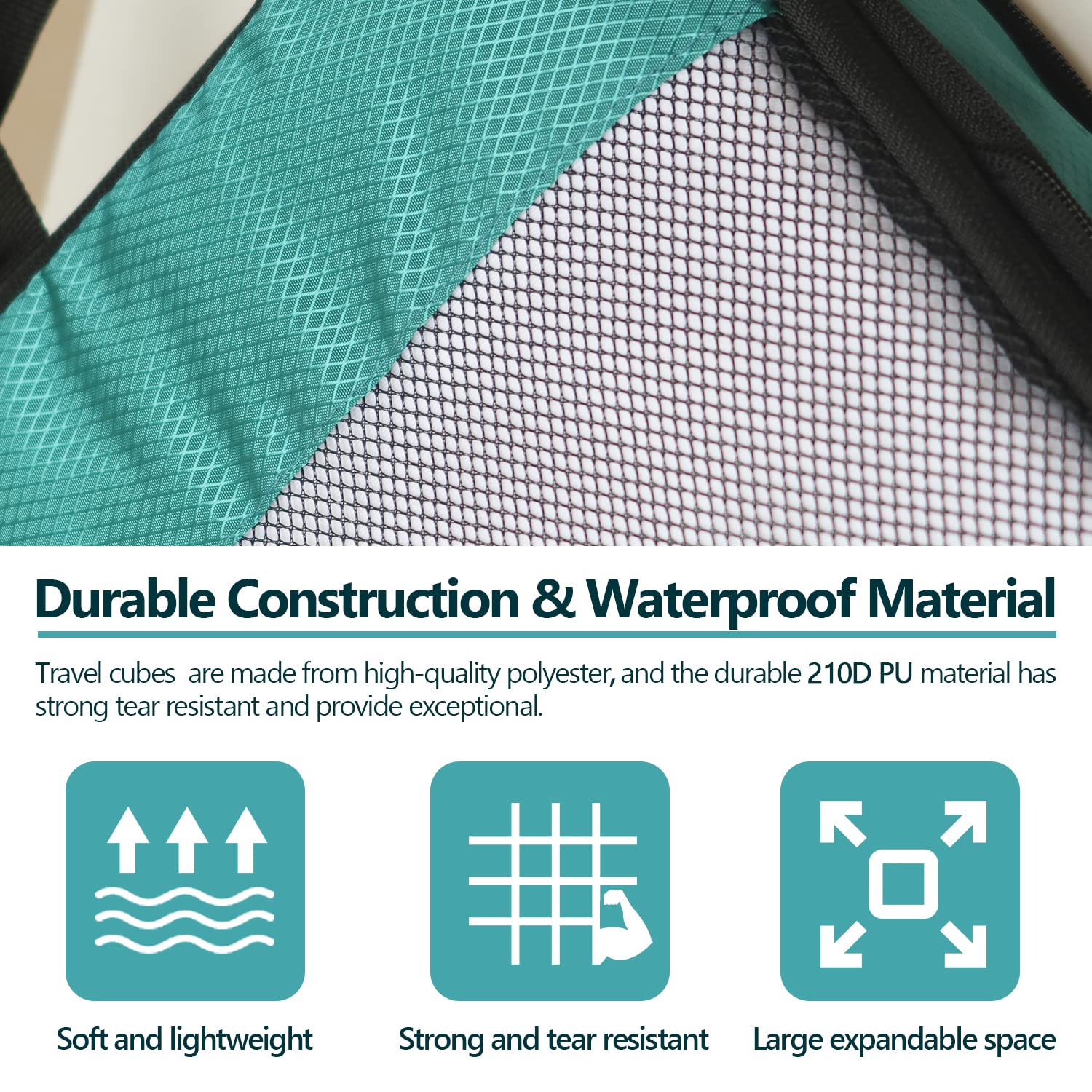 Compression Packing Cubes for Suitcases,5 Set Travel Essentials, Lightweight Luggage Organizer