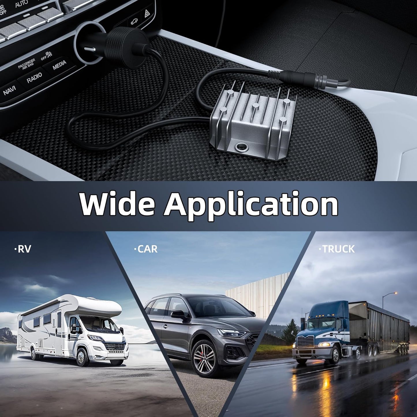 Starlink Mini Step Up Cigarette Lighter Cable, 30V 3.6A Output, 10V-28V Input, 18 AWG Starlink Mini Car Charger, Waterproof, Portable, High Efficiency, Stable