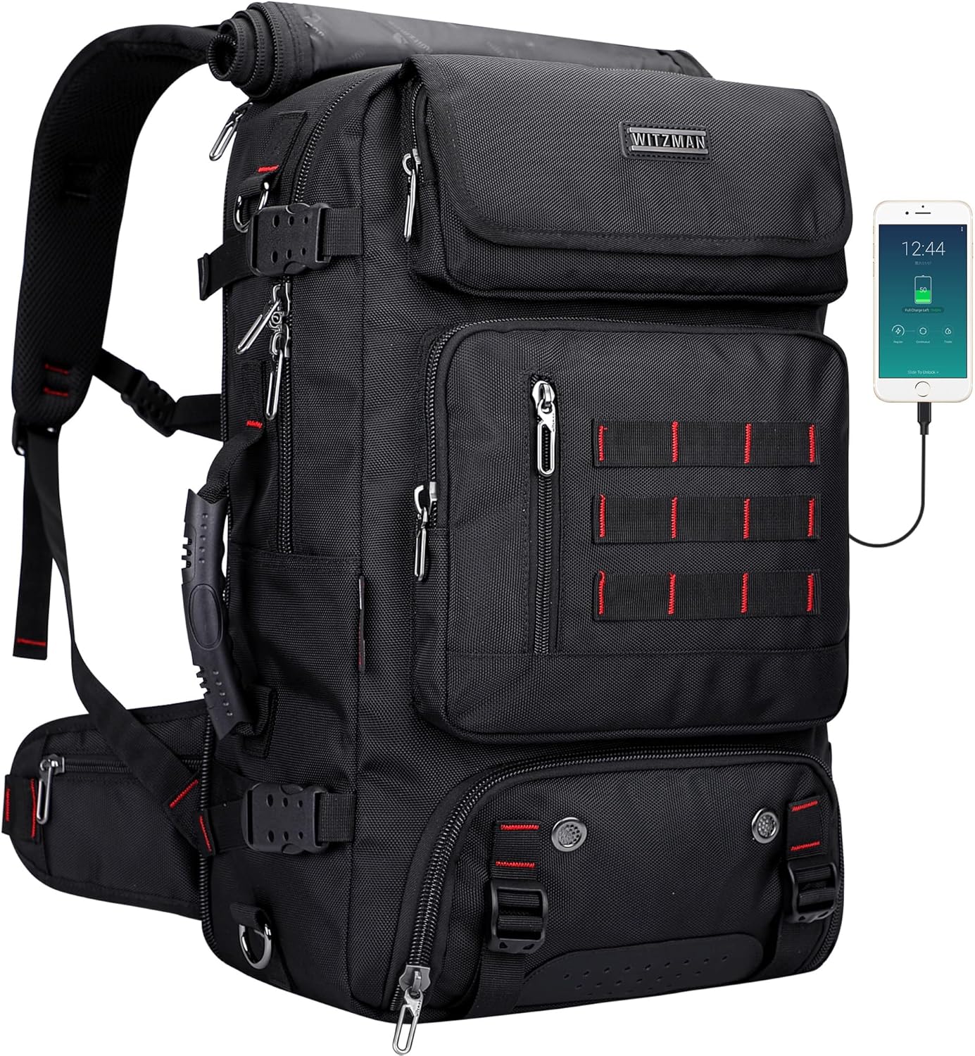 WITZMAN Carry on Travel Backpack for Men Women Airline Approved Convertible Nylon Duffle Backpack