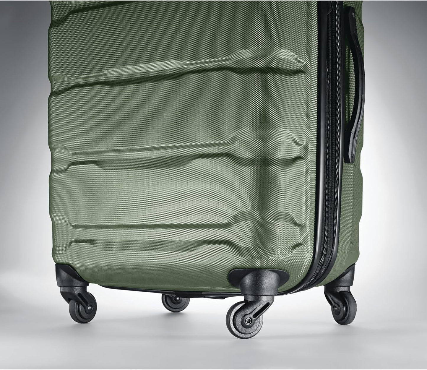 Samsonite Omni PC Hardside Expandable Luggage with Spinner Wheels, Checked-Large 28-Inch, Army Green