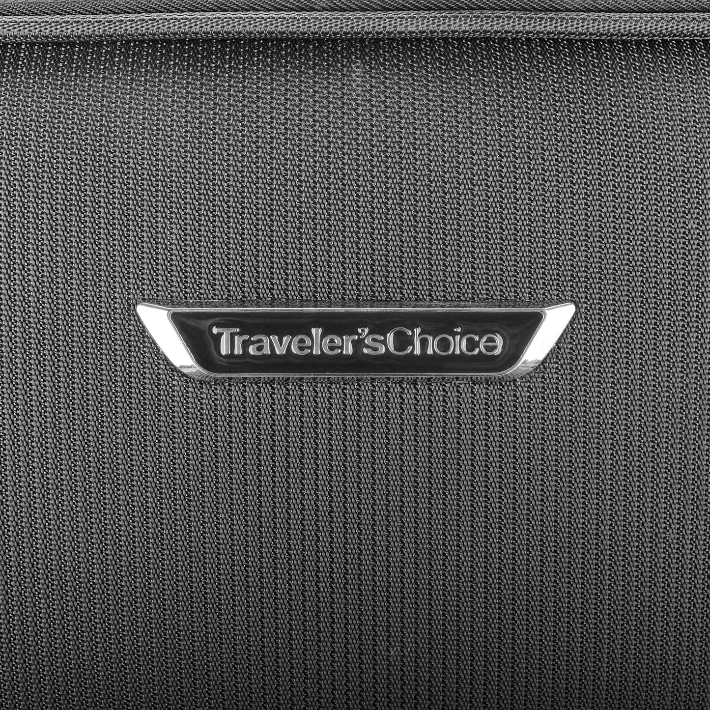 Traveler's Choice Lares Softside Expandable Spinner Wheels, Black, 2 Piece Luggage Set