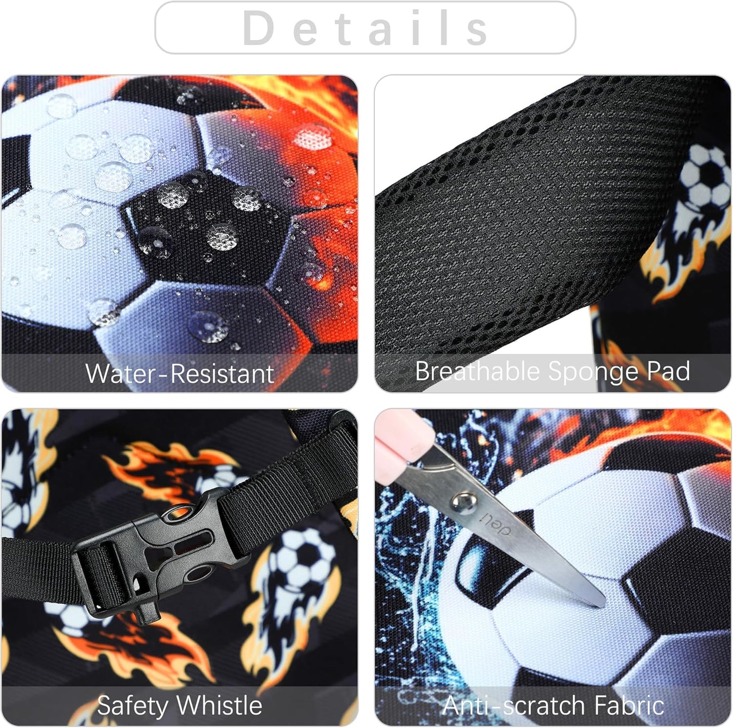 abshoo Cute Soccer School Backpack For Boys Elementary Kindergarten Kids School Bag (Soccer Black)