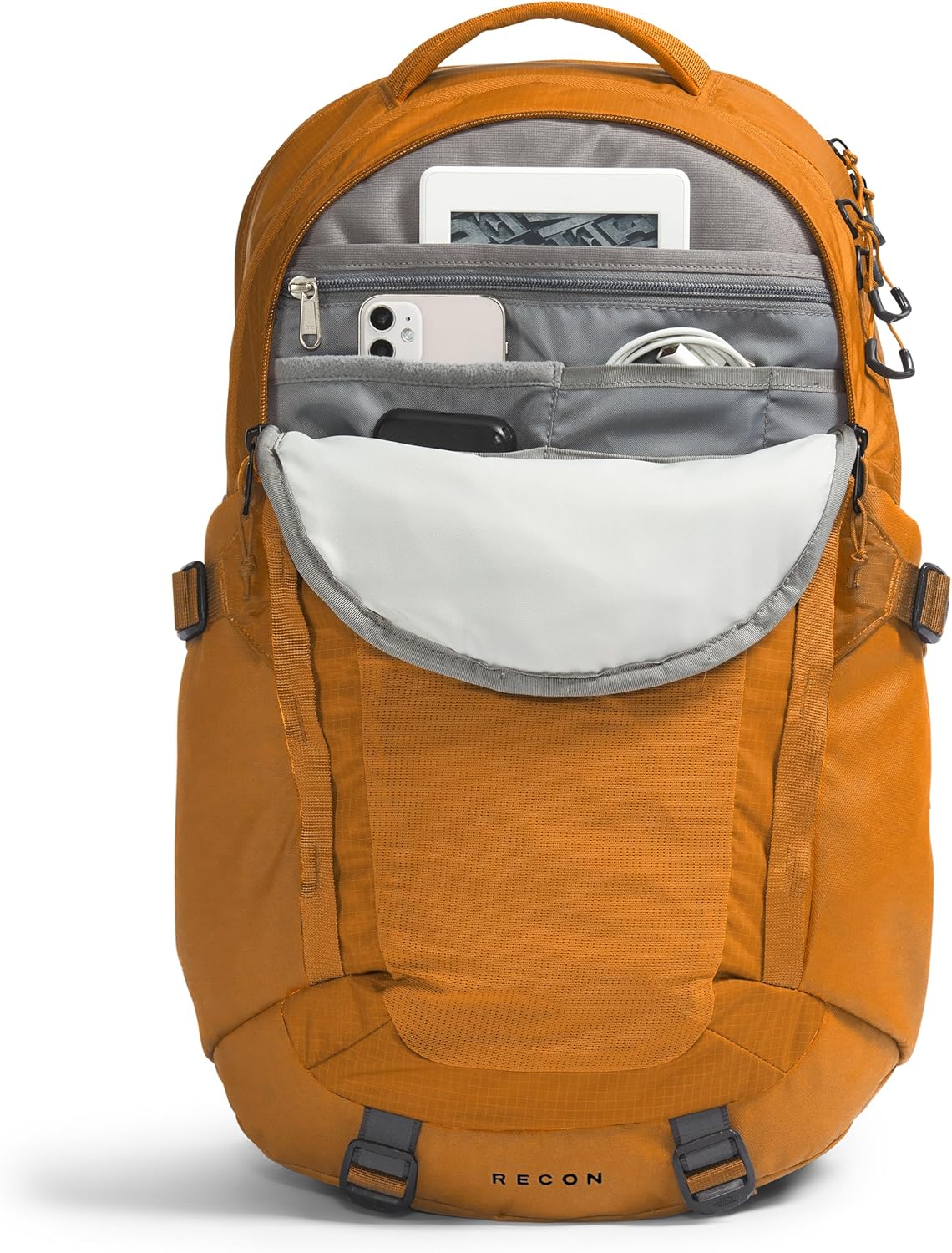 The North Face Recon Everyday Laptop Backpack | Daypack with Water Repellent Finish, 16" Laptop Sleeve, 2 Water Bottle Pockets, Timber Tan, One Size