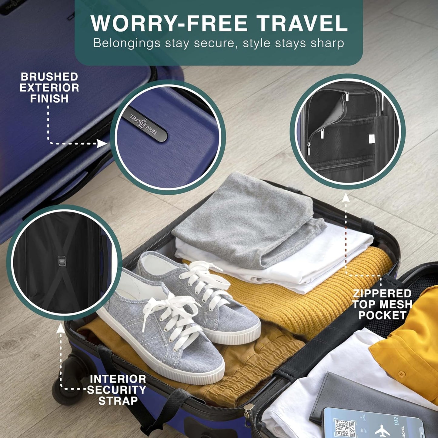 28 Inch Luggage with Spinner Wheels, Hard Shell Suitcase with TSA Locks for Luggage, Travel Large