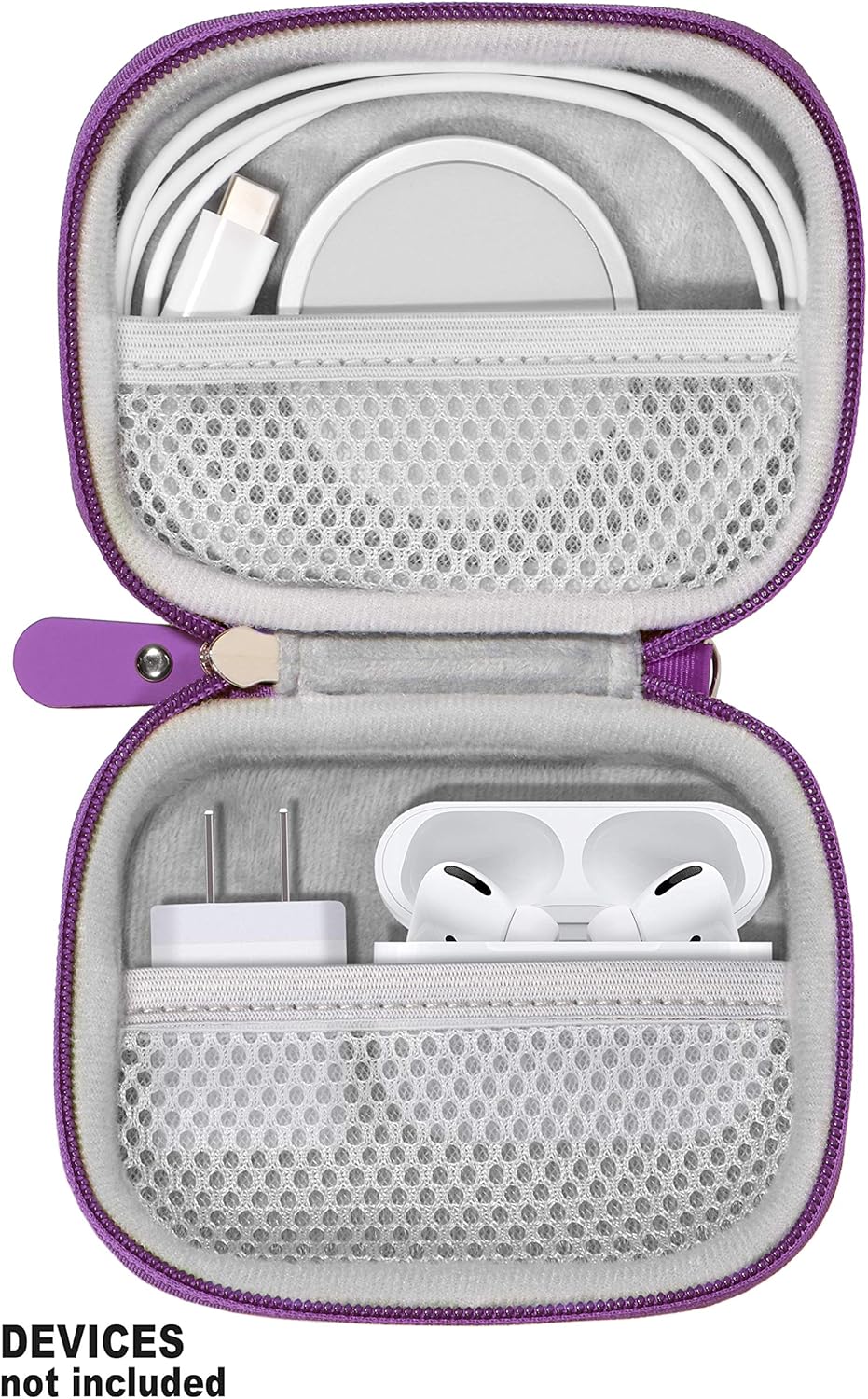 CaseSack All-in-One Case for iPhone MagSafe Charger & Battery Pack, Storage for Accessories/Power Adapter/Charge Cable/Docks, Compatible with AirPods 4/ Pro 3/2/ 1