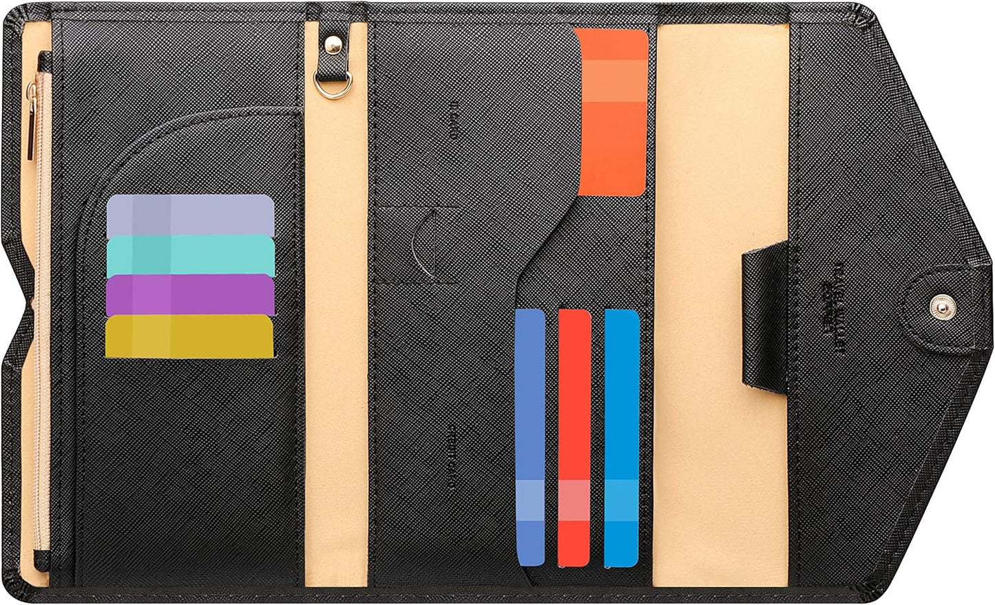 ZOPPEN Mulit-purpose Rfid Blocking Passport Holder Travel Wallet (Ver.4) Passport and Vaccine Card Holder ComboTri-fold Document Organizer Travel Essentials