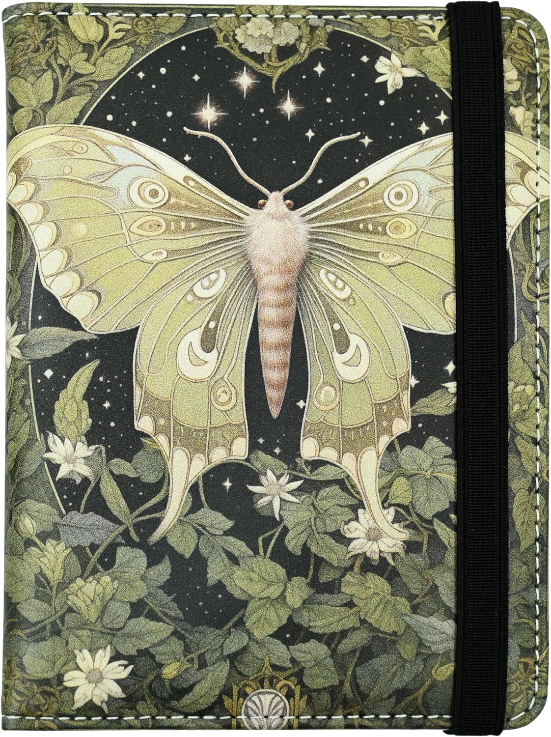 Luna Moth Passport Holder for Women and Men PU Leather Passport Cover for Travel