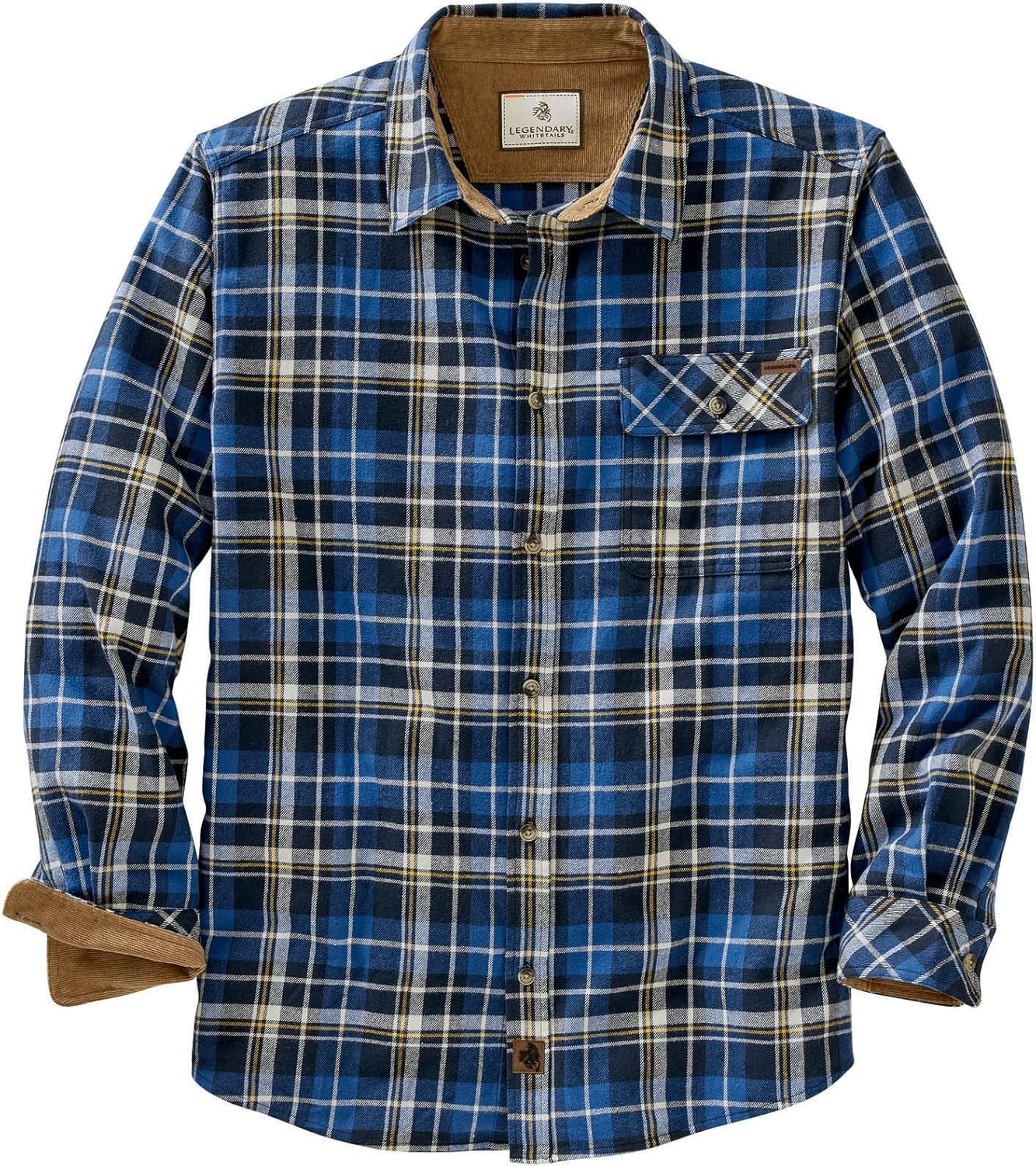 Legendary Whitetails Men's Flannel Shirt Long Sleeve Button Down 100% Cotton
