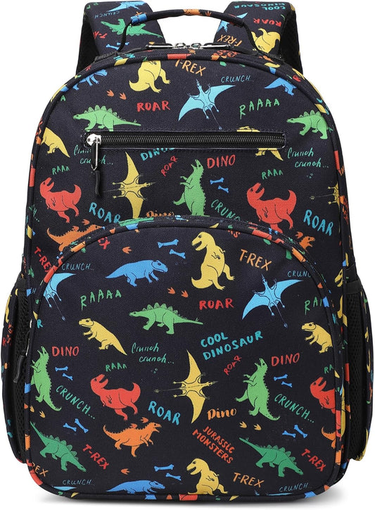 abshoo Cute Lightweight Kids Backpacks for Boys Kindergarten Elementary School Backpack for Boy ages 4-8 (Dinosaur Black)