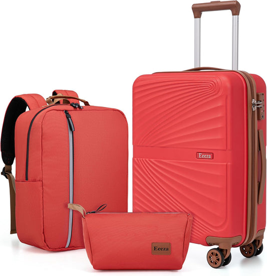 Luggage Sets 3 Piece, Suitcases with Wheels, ABS Hard Case Luggage with TSA Lock Spinner Wheels, Carry On Luggage Set (20inch)