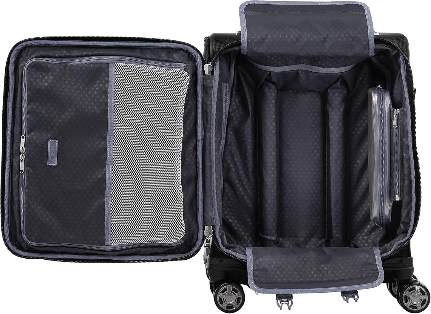 Travelpro Platinum Elite Softside Expandable Carry on Luggage, 8 Wheel Spinner Suitcase, USB Port