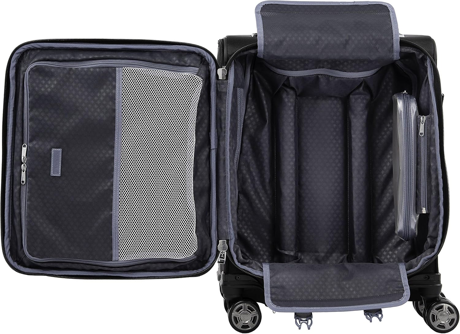 Travelpro Platinum Elite Softside Expandable Carry on Luggage, 8 Wheel Spinner Suitcase, USB Port