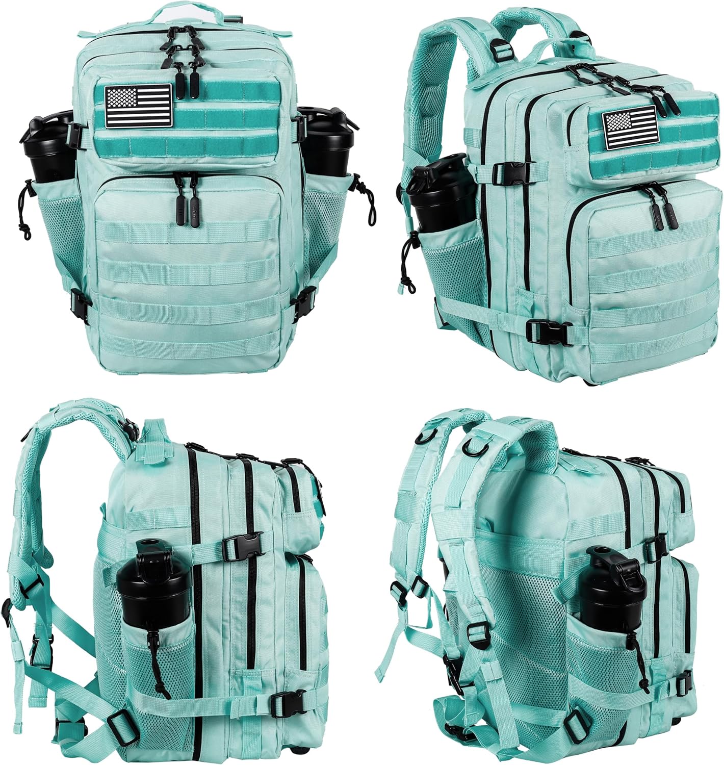LHI Tactical Military Backpack for Men and Women 25L/35L Army Assault Pack Bag Small Rucksack with Bottle Holder