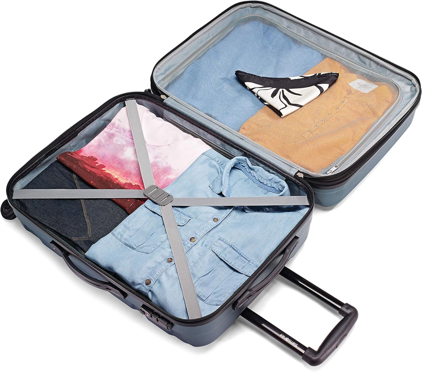 Samsonite Omni PC Hardside Expandable Luggage with Spinner Wheels, Teal, 2-Piece Set (20/28)