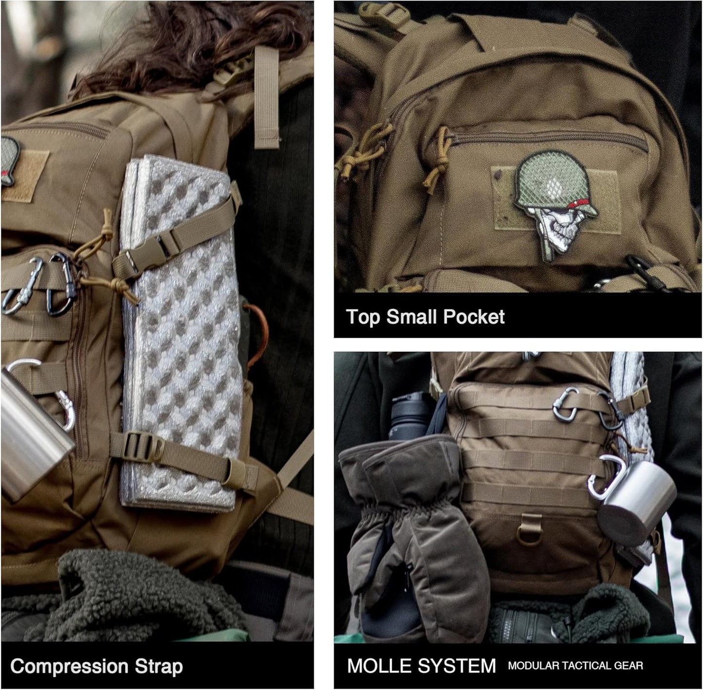 Mardingtop Military Tactical Backpack 25L Molle Hiking Backpack for Backpacking,Cycling and Biking