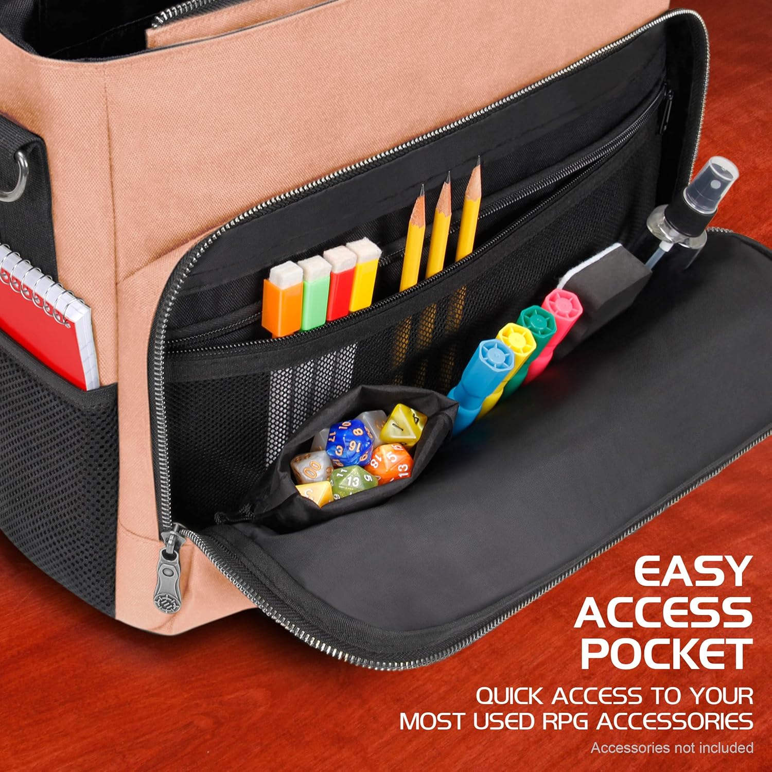 ENHANCE Collector's Edition RPG Player's Essentials DND Bag - Dragon Hide Exterior Messenger Bag