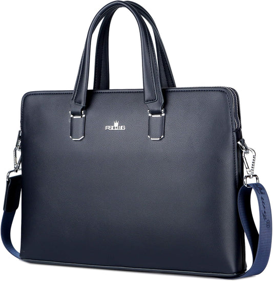 FSD.WG Men's Business Bag, Lightweight, Job Hunting Bag, Men's, Leather, Commuting Bag, A4, Large Capacity, Brand