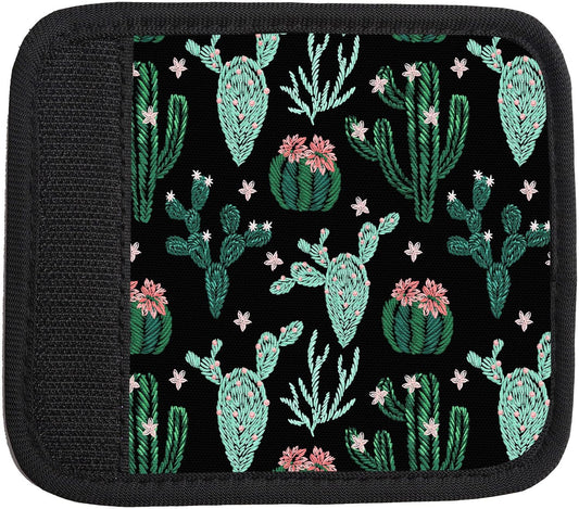 2 Pack Luggage Handle Wrap Travel Tags - Set of Luggage Tags for Suitcases, Identifiers, Marker, and Handle Covers - Cruise Accessories and Travel Gifts（Cute Cactus