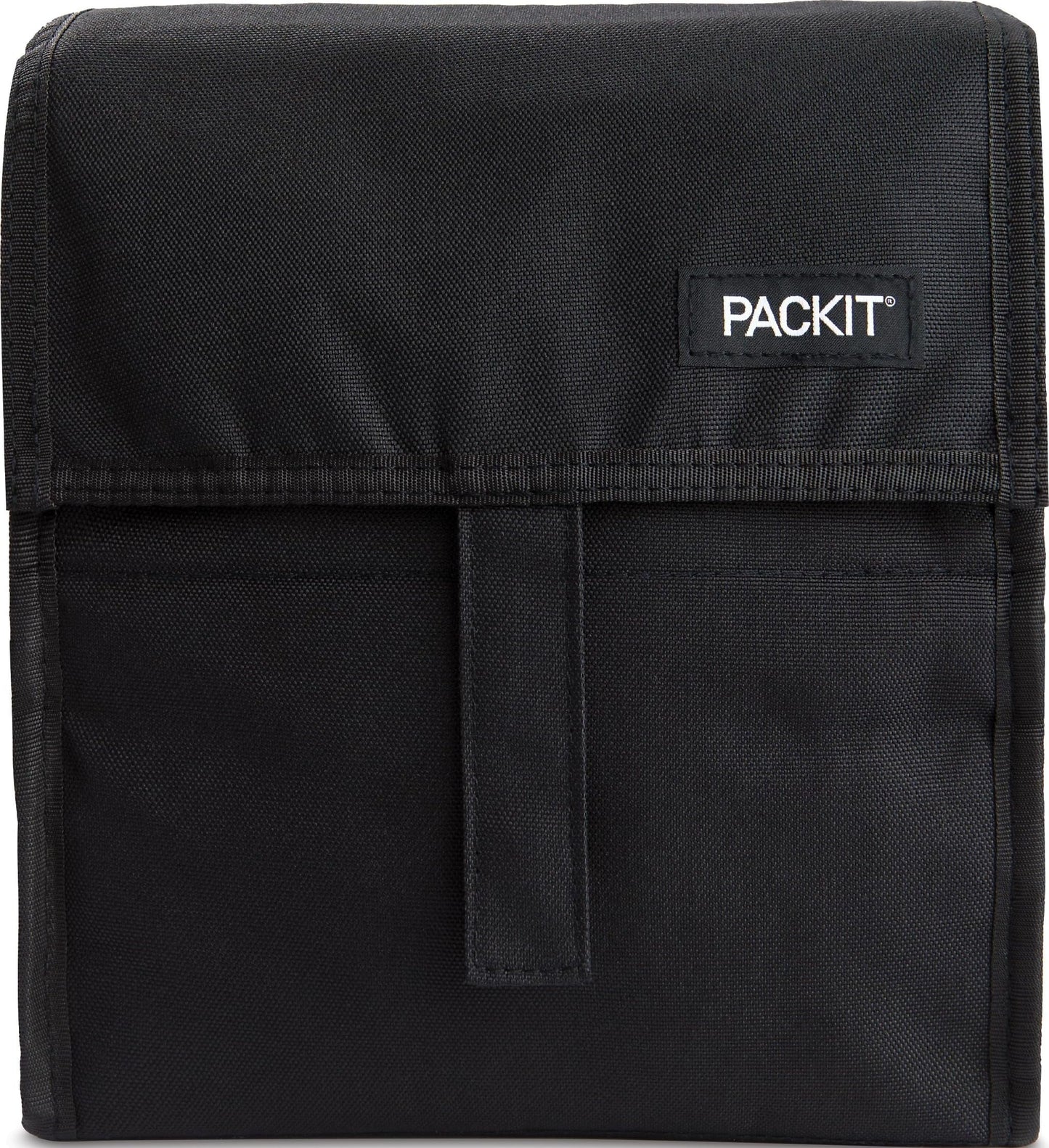 PackIt Freezable Lunch Bag, Black, Built with EcoFreeze Technology, Foldable, Reusable, Zip and