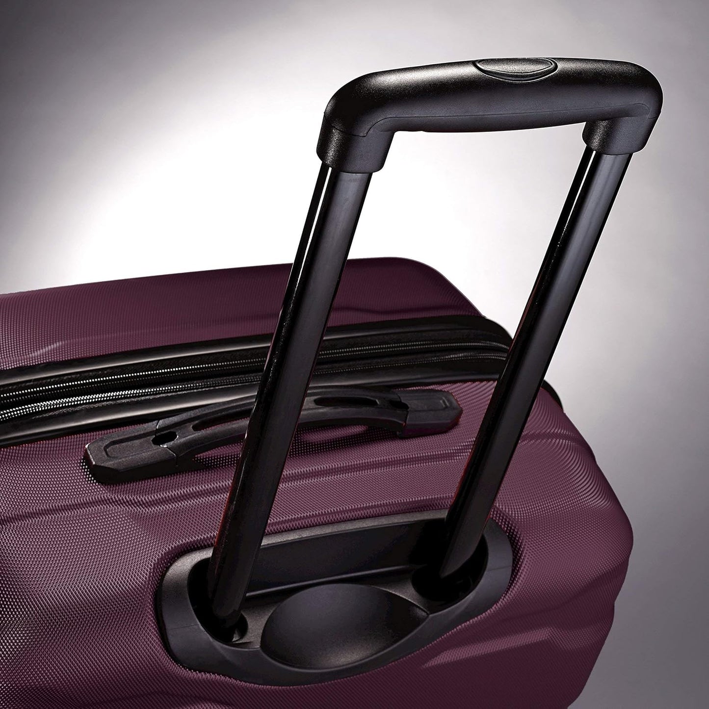 Samsonite Omni PC Hardside Expandable Luggage with Spinner Wheels, Purple, Checked-Large 28-Inch
